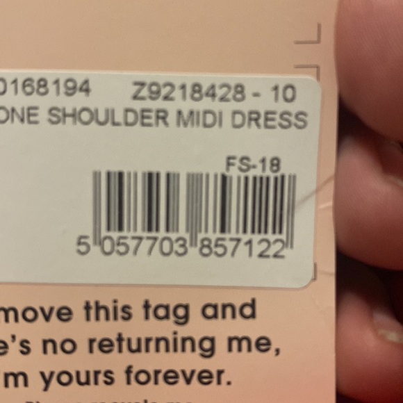 Red One Shoulder MIDI Dress (petite) NWT - Picture 4 of 4